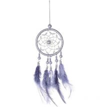 Osqi - Hanging Net Dream Catcher Lace Feather Net Decoration Dream Catcher Pendant Beautiful Gray Bohemian Style Hanging Decoration Perfect for Wall