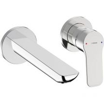 Hansa - Basic - Mitigeur de lavabo encastrable, installation à 2 trous, chrome 55602103