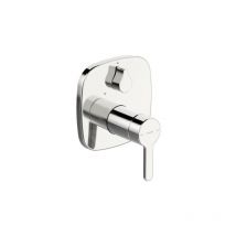 Designo - Mitigeur de baignoire encastré, avec inverseur pour 2 sorties, chrome 81113593 - Hansa