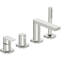 Hansa Stela Einhebelmischer Fertigmontageset Für Wanne/brause 5730 Rosette Soft Edge Chrom