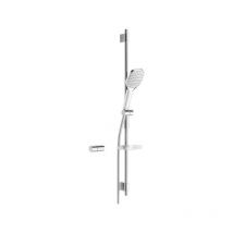 Hansa - Activejet - Set de douche avec flexible, support et douchette, 1 jet, blanc/chrome 84370210