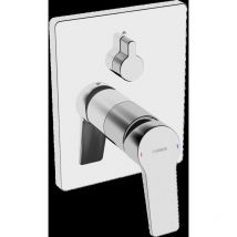 Hansa - Twist - Miscelatore ad incasso per vasca da bagno, con deviatore a 2 utenze, cromato 89843083