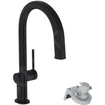 Aqittura M91 - Mitigeur d'évier avec bec extractible et filtration, noir mat 76803670 - Hansgrohe