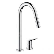 Axor Citterio M - Mitigeur d’évier à deux trous, aspect inox 34822800