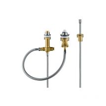 Hansgrohe - Basic set for 3-hole rim-mounted single lever bath mixer with rim support hose (13439180)