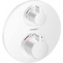 15758700 Termostato, Bianco Opaco, 2 utenze - Hansgrohe