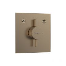 Façade douche encastrée mécanique Hansgrohe DuoTurn e Bronze brossé