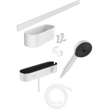 Ensemble d'accessoires de douche avec thermostatique blanc mat WallStoris - Hansgrohe