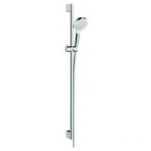 Hansgrohe - Set de douche 1jet EcoSmart 9 l/min avec barre Unica'Croma 90 cm blanc/chromé Crometta
