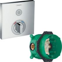 Facade pour mitigeur mécanique encastré ShowerSelect avec robinet d'arrêt chromé avec Corps encastré - Hansgrohe