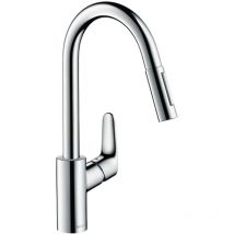 31815000 Focus M41 Single lever kitchen mixer 240, pull-out spray, 2jet - Chrome - Hansgrohe