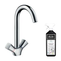 Hansgrohe - Mezclador de cocina Logis M31 cromado + Limpiador briochin