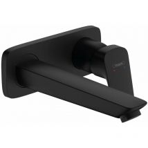 Logis - Miscelatore ad incasso per lavabo, con sistema di scarico, EcoSmart, nero opaco 71220670 - Hansgrohe