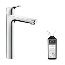 Hansgrohe - Mitigeur lavabo Focus 230 avec tirette et vidage chrome + nettoyant Briochin