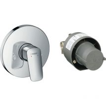 Caesaroo - Mitigeur de douche encastré 15X7,9 cm en plastique et laiton chromé - Hansgrohe Logis