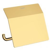 Porte-papier wc avec couvercle Hansgrohe AddStoris aspect doré poli