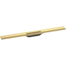 Hansgrohe - RainDrain Flex - Canalina doccia lineare con griglia in acciaio inox 900, a parete, accorciabile color oro lucido 56052990
