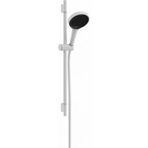 Hansgrohe - Rainfinity - Set doccetta, asta e flessibile, 3 getti, EcoSmart, bianco opaco 28746700
