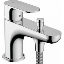 Rebris s Monotrou Bath Shower Mixer Tap - Chrome - Silver - Hansgrohe