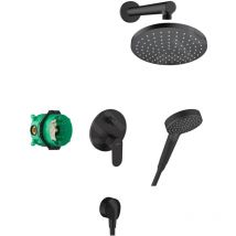 Vernis Blend - Set de douche 200 avec mitigeur encastré, noir 27911670 - Hansgrohe