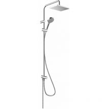 Vernis Shape EcoSmart Riser Kit Square Drencher Head Handset Chrome - Chrome - Hansgrohe