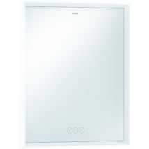 Hansgrohe Xarita E Badspiegel – LED-Beleuchtung, 600 x 700 mm, kapazitiver Berührungssensor, dimmbar, IP44, Aluminiumrahmen