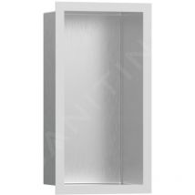 Hansgrohe - XtraStoris Individual - Niche murale avec cadre design, 300x150x100 mm, inox brossé / blanc mat 56094700