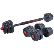 19-teiliges ausziehbares Hantelset – Krafttraining für Zuhause – 4 x 2 kg, 4 x 1,5 kg, 4 x 1,25 kg – 88 x 16,5 x 16,5 cm