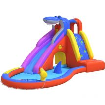 Happy Hop - Toboggan à eau gonflable avec piscine 450x320x240 cm pvc