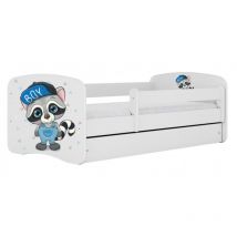Topeshop - happy - Letto panda per bambini 160 x 80 cm base + materasso + cassettiera
