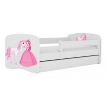 Happy - Princess bed 140 x 80 cm base + mattress + drawers