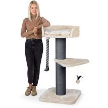 Happypet - Premium Kratzbaum Grosse Katzen Stabil 'Felix' - Katzenbaum, Kletterbaum, für Maine Coon, Natursisal, Dicke Stämme mit 18 cm, 120 cm Hoch