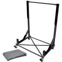Ecd Germany - Chariot Hardtop Capote Support Stand Rigide - Noir - 76,5 x 52 x 93,5 cm - Acier - avec Housse de Protection - 4 Roues - Hardtop Toit