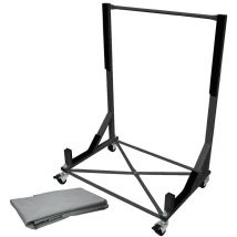 Ecd Germany - Hardtopständer Mit 4 Feststellbaren Rädern Inkl. Xxl Bezug, Schwarz, Aus Pulverbeschichtetem Stahl, Hardtop Ständer Hardtophalter 