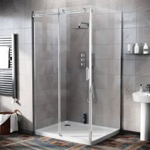 Hardwick 1100 x 900mm Frameless Sliding Shower Door Enclosure