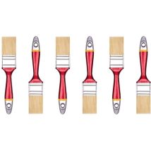Hardy Working Tools Pennellesse Set 6-sezioni, 6 Pezzi – 35 Mm Larghezza, Pennello Set Con Manico In Legno, Pennello Di Verniciatura Serie 33, 6pcs, 