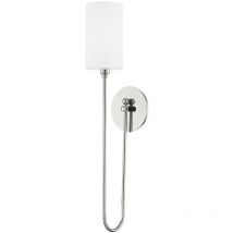 Harlem Applique da parete 1 luce nichel lucido, lino, 2500K