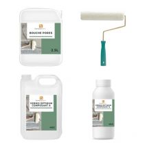 Harmony Beton - Harmony kit protection - Bouche pores + vernis Optimum - 25 m² Satinée - Harmony Béton