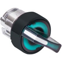 Harmony tête de bouton tournant lumineux - 2 positions Ø22- vert - ZB4BK12337
