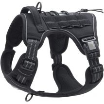 Sinbinta - Harnais de Chien Anti Traction, Harnais Tactique Chien Respirant Réglable Facile à Mettre pour Moyen Grand Chien, Gilet Durable