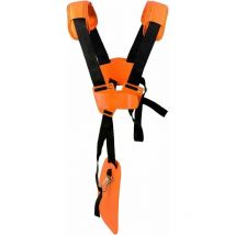 Harnais double rtgpt pour débroussailleuse, compatible avec les séries fs, taille-bordures km, tronçonneuses et tondeuses à gazon, en orange.
