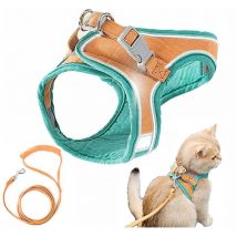 Harnais et laisse pour chat, veste de marche confortable pour chat avec laisse, laisse de style gilet pour chat, anti-fuite, laisse spéciale pour