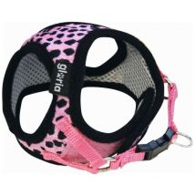 Harnais pour chien Gloria imprimé léopard 21-29 cm rose taille s