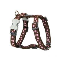 Red Dingo - Harnais pour Chien Style Rose Pois 46-76 cm