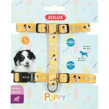 Harnais s puppy mascotte 13 mm 27 à 42 cm couleur jaune pour chiots Zolux