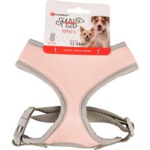 Harnais Small dog s cou 24 cm corps réglable de 32 à 44 cm rose pour chien Flamingo