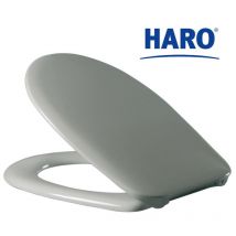 Toilettensitz Duroplast – Edelstahlscharniere – D-Form – Manhattan-Grau – HARO DELTANO