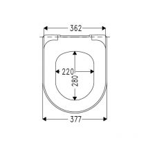 Haro Tube WC-Sitz passend zu v+b Subway 541086 weiß, Scharniere Edelstahl, Klappdübel, Schlitzscheibe, ohne SoftClose