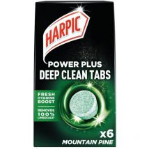 Harpic Power Plus Deep Clean Tablets Toilet Cleaner Mountain Pine (Pack of 6)