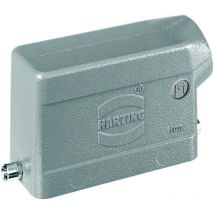 HARTING Tüllengehäuse mit seitlichem Kabelausgang – Aluminium-Druckguss – IP67 – Baugröße 24 B – grau – Temperaturbereich -40..125°C